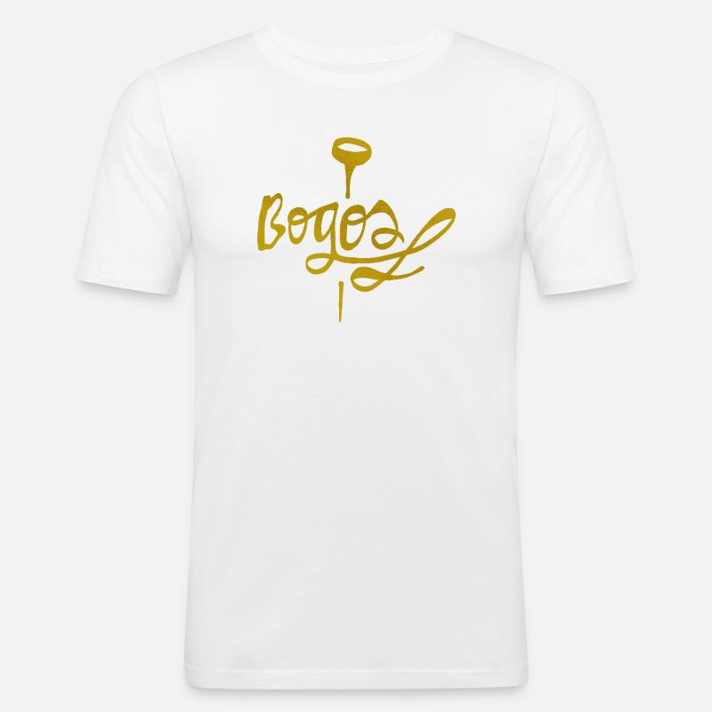 Bogos - Männer Slim Fit T-Shirt - Weiß