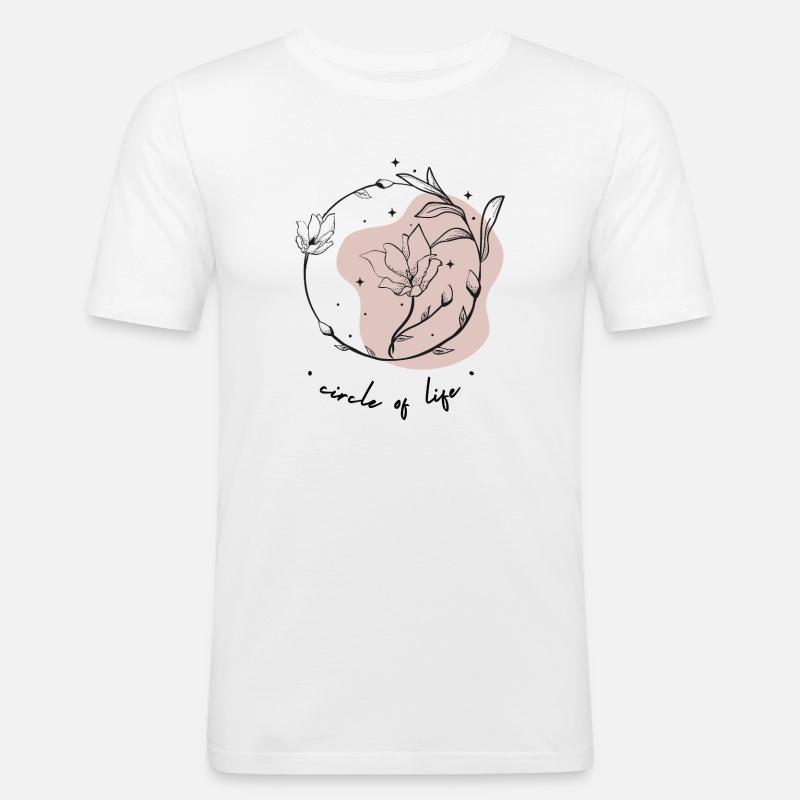 Lebenszyklen - Männer Slim Fit T-Shirt - Weiß