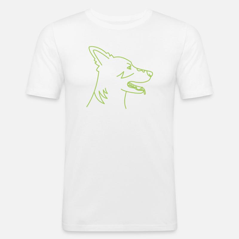 AmarokGeist - Männer Slim Fit T-Shirt - Weiß