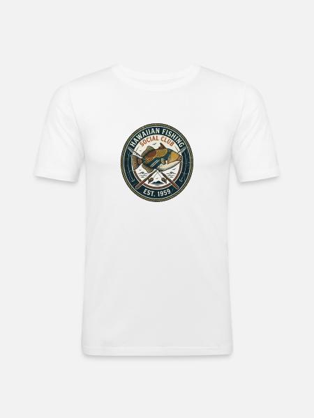 Humuhumunukunukuapua'a Triggerfish Hawaii - Men's Slim Fit T-Shirt - white