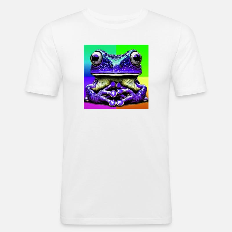Frosch - Männer Slim Fit T-Shirt - Weiß