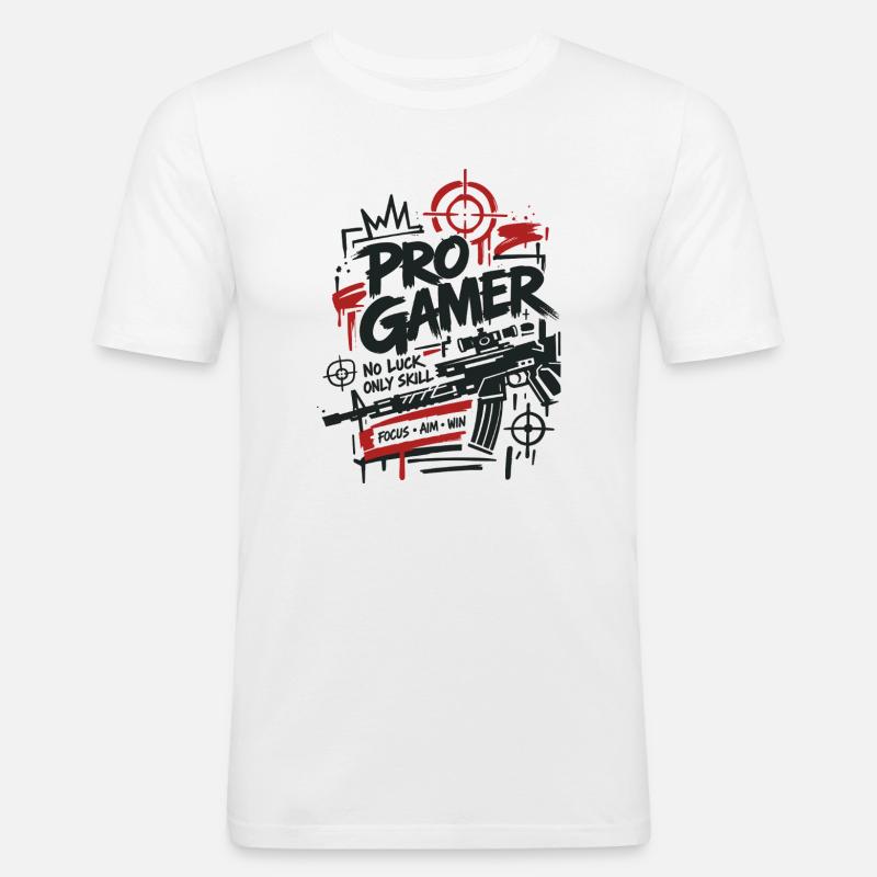 Gaming Lover Controller Graphics - Men's Slim Fit T-Shirt - white