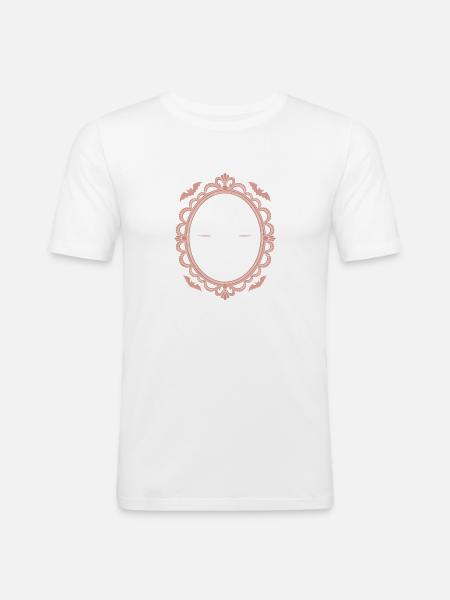 Pale Aesthetic: Delicate pastel lace - Men's Slim Fit T-Shirt - white