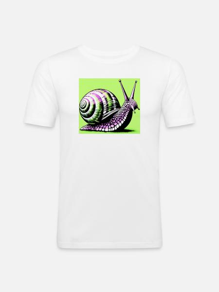 Snail - Men's Slim Fit T-Shirt - white