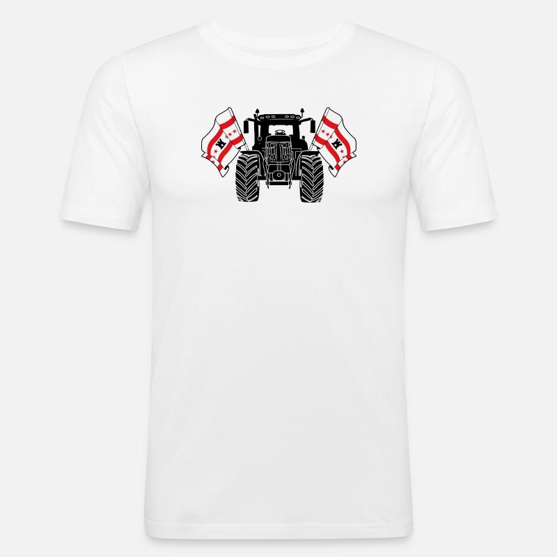 Drenthe_Tractor_Pride - Men's Slim Fit T-Shirt - white