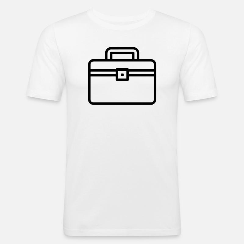 Werkzeugkasten - Männer Slim Fit T-Shirt - Weiß