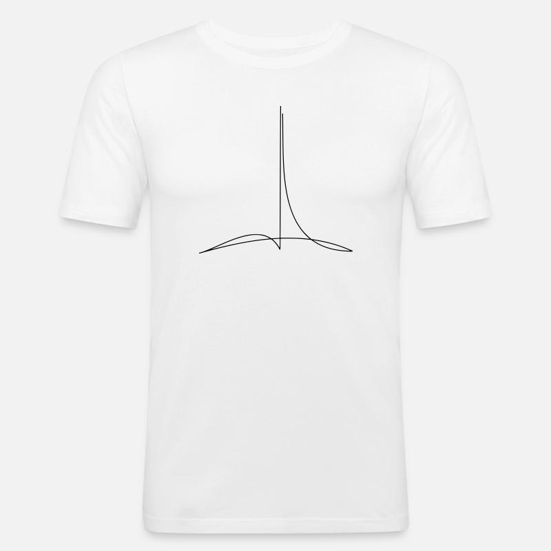 Dirigent 4/4 Takt - Männer Slim Fit T-Shirt - Weiß