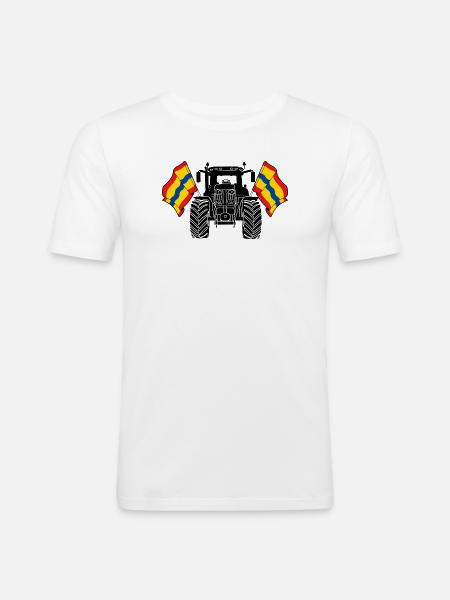 Overijssel_Tractor_Pride - Men's Slim Fit T-Shirt - white