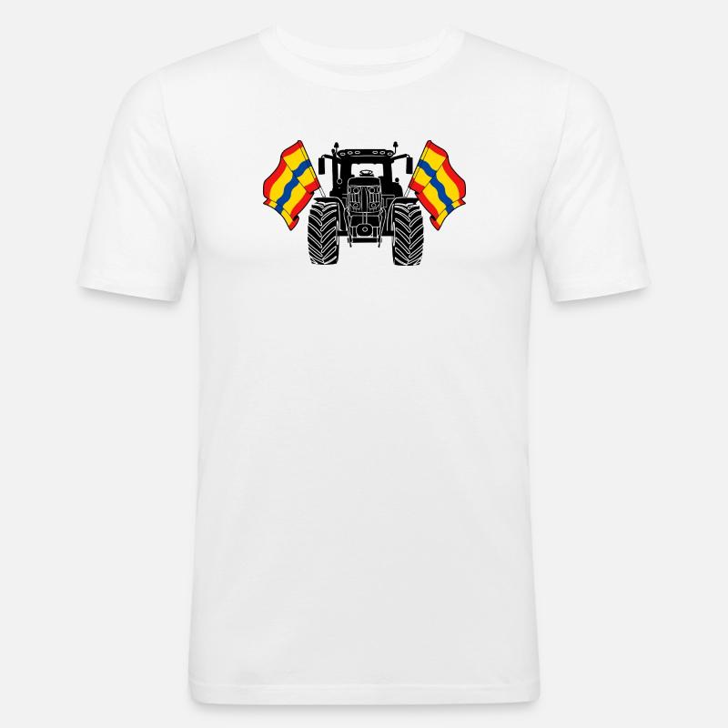 Overijssel_Tractor_Pride - Männer Slim Fit T-Shirt - Weiß