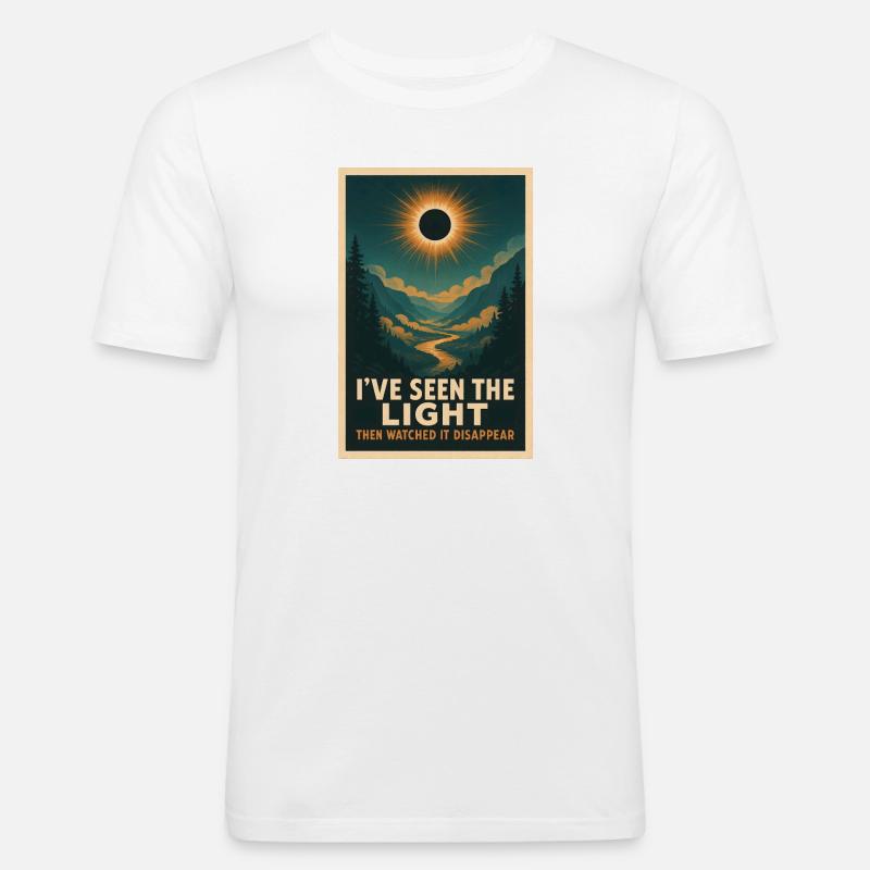Light Disappears | Eclipse - Men's Slim Fit T-Shirt - white