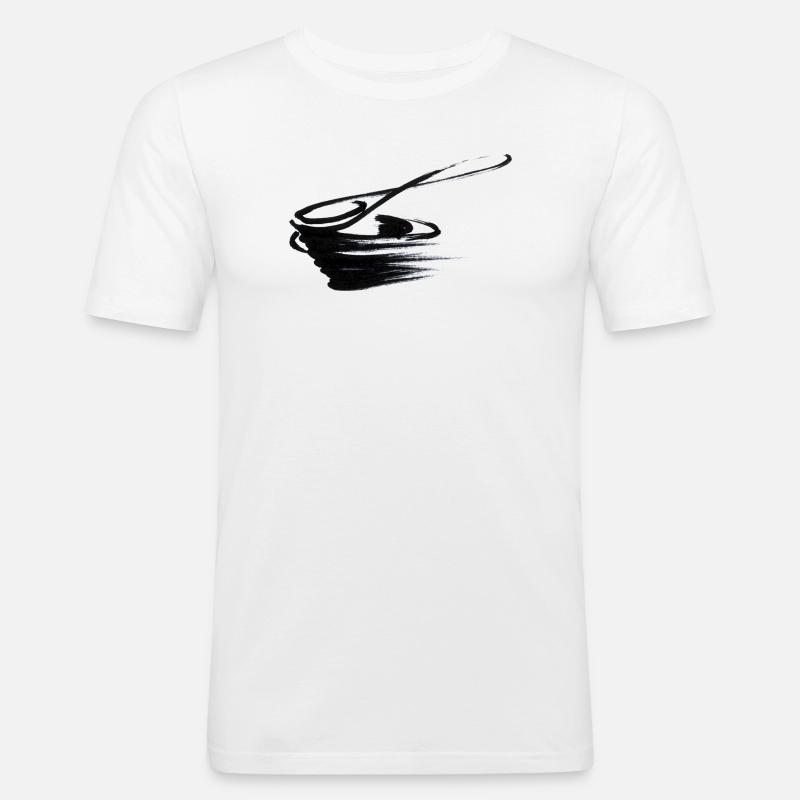 spooncup01 - Männer Slim Fit T-Shirt - Weiß