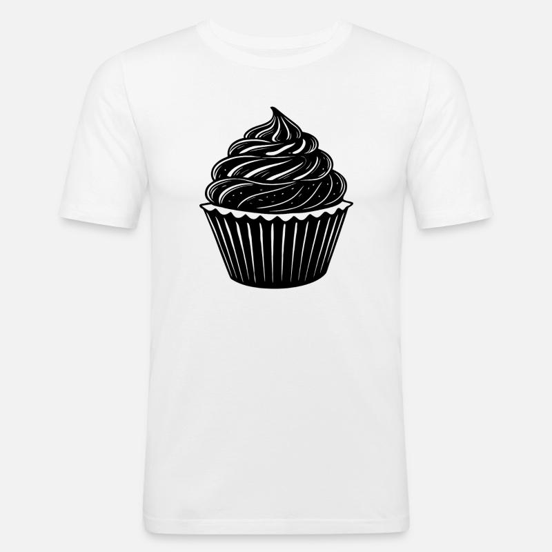 Cupcakes - Männer Slim Fit T-Shirt - Weiß
