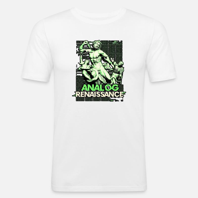 Analog Renaissance - Men's Slim Fit T-Shirt - white