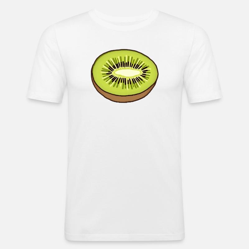 Kiwi - T-shirt près du corps Homme - blanc