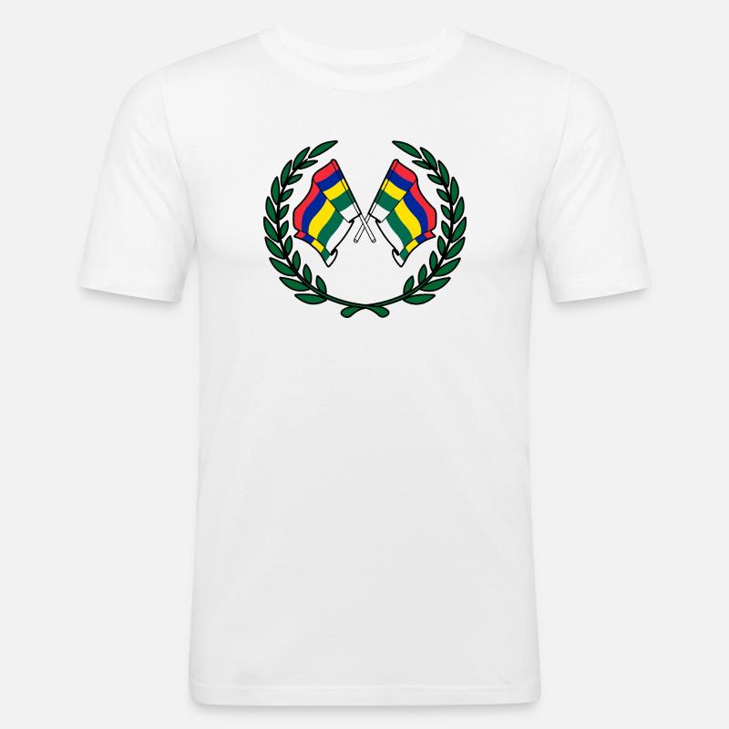 Terschelling Laurel Custom – Island Edition - Männer Slim Fit T-Shirt - Weiß