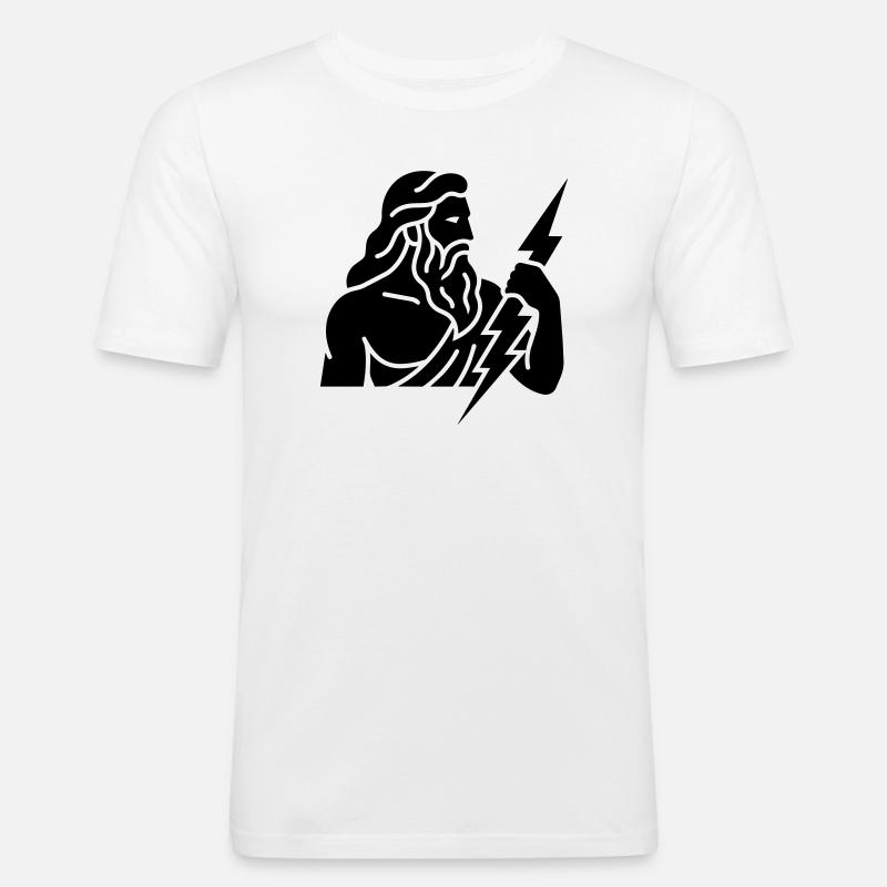Zeus - Männer Slim Fit T-Shirt - Weiß