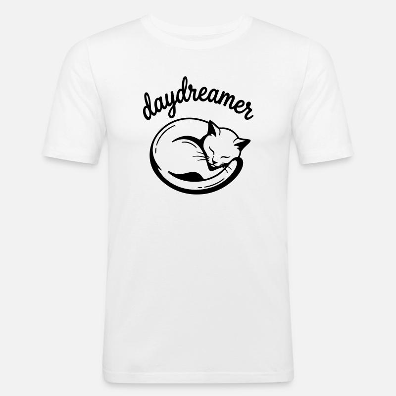Rêveuse - T-shirt près du corps Homme - blanc