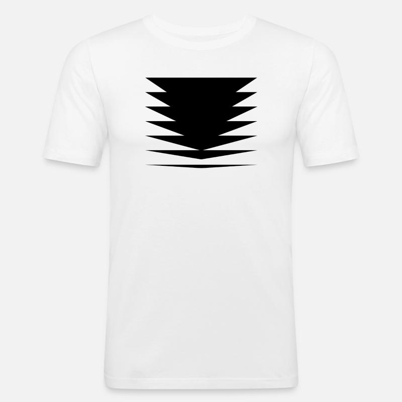 Black triangles design - Men's Slim Fit T-Shirt - white