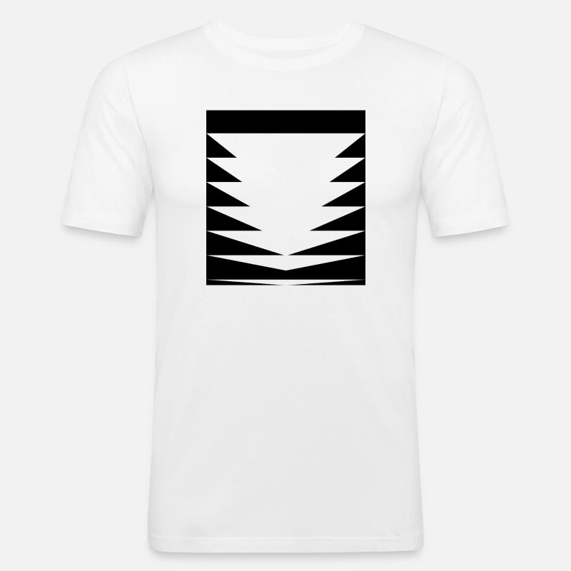 Triangles Pattern design - Men's Slim Fit T-Shirt - white