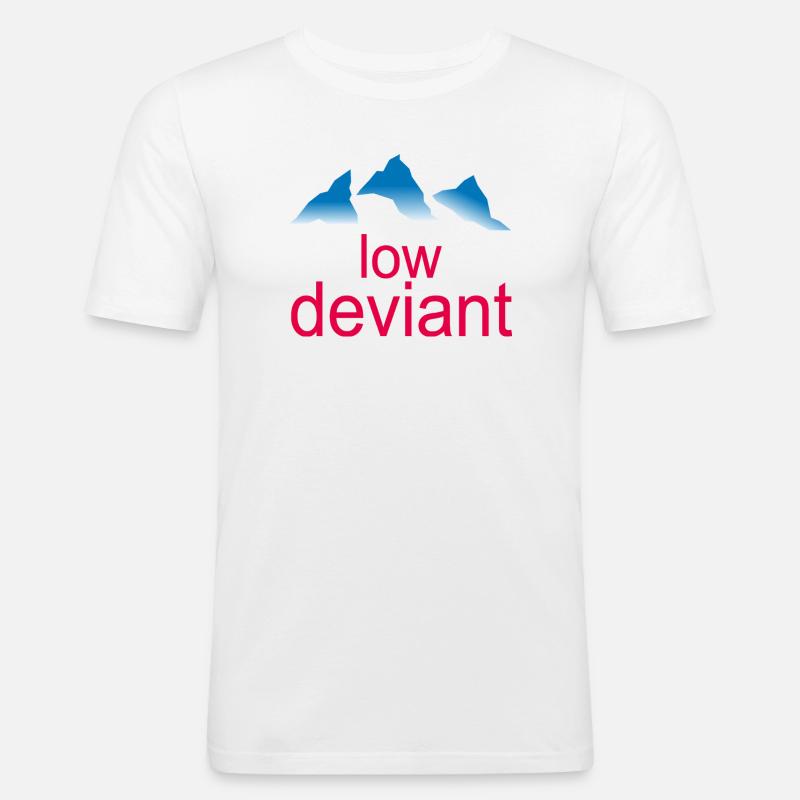 Low Deviant - Männer Slim Fit T-Shirt - Weiß