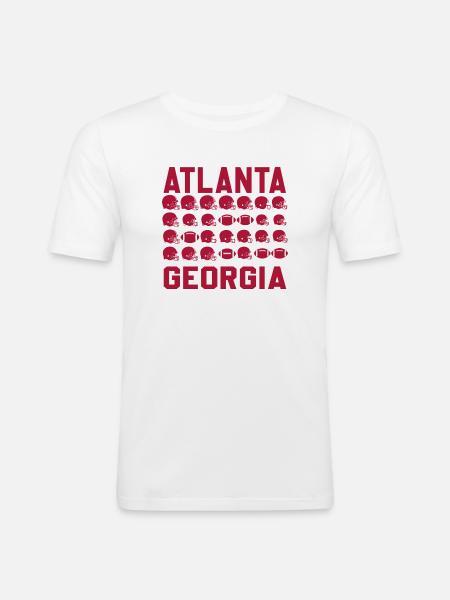 Atlanta Georgia's Gridiron Silhouettes - Men's Slim Fit T-Shirt - white