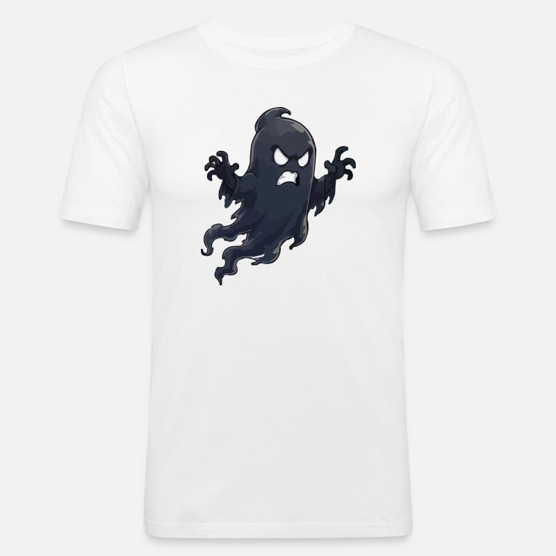 Wütender Schatten Geist - Männer Slim Fit T-Shirt - Weiß