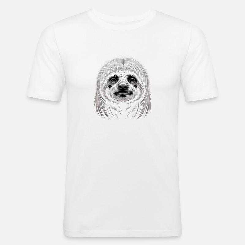 Sloth - Men's Slim Fit T-Shirt - white