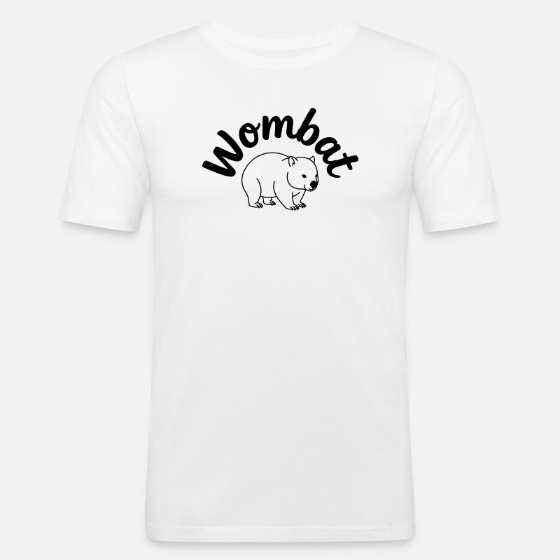 Wombat - Männer Slim Fit T-Shirt - Weiß