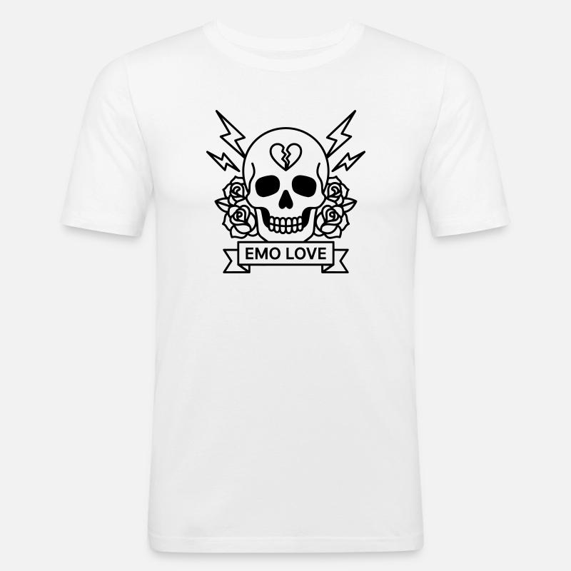 emo - Men's Slim Fit T-Shirt - white