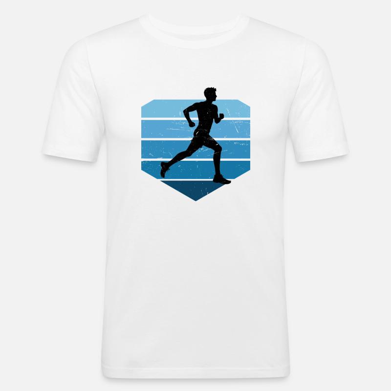 Geschenkidee für einen Running mit Running - Männer Slim Fit T-Shirt - Weiß