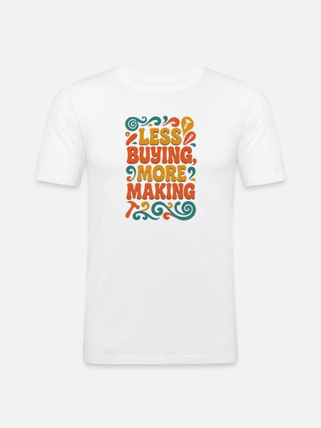 Buy Less | Upcycling DIY - Men's Slim Fit T-Shirt - white