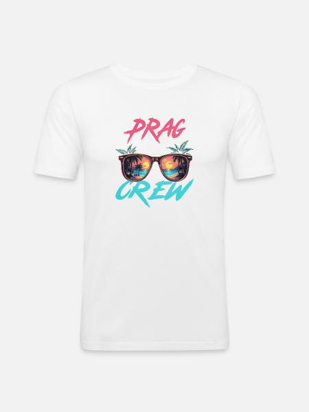 Prague Party Crew - Men's Slim Fit T-Shirt - white