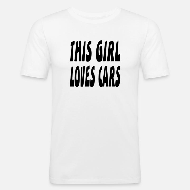 Auto - Männer Slim Fit T-Shirt - Weiß