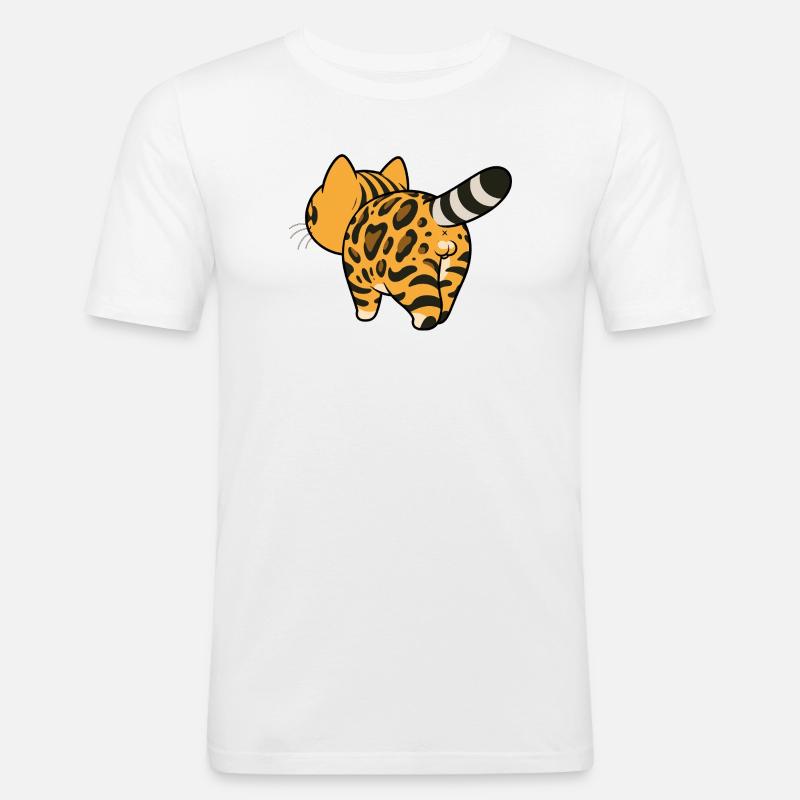 Leopard pattern converter - Men's Slim Fit T-Shirt - white