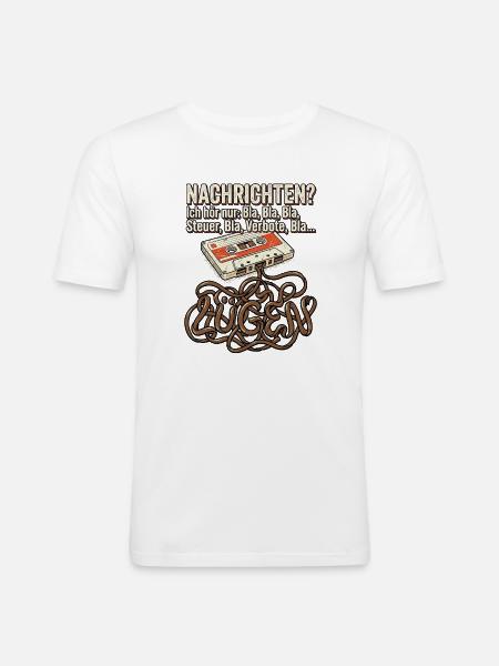 Kein Bock Mehr - Männer Slim Fit T-Shirt - Weiß