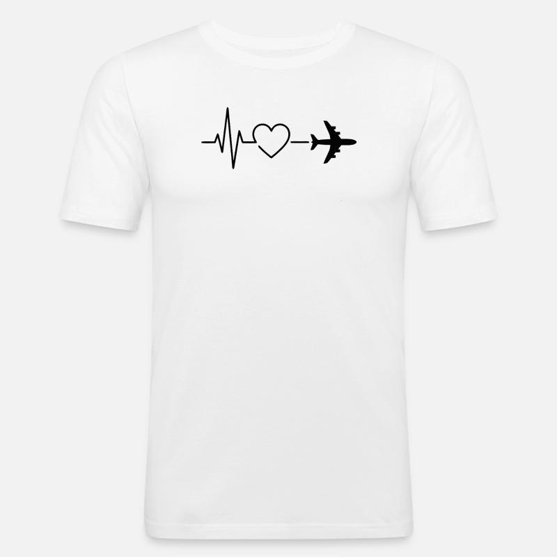 Reise - Männer Slim Fit T-Shirt - Weiß