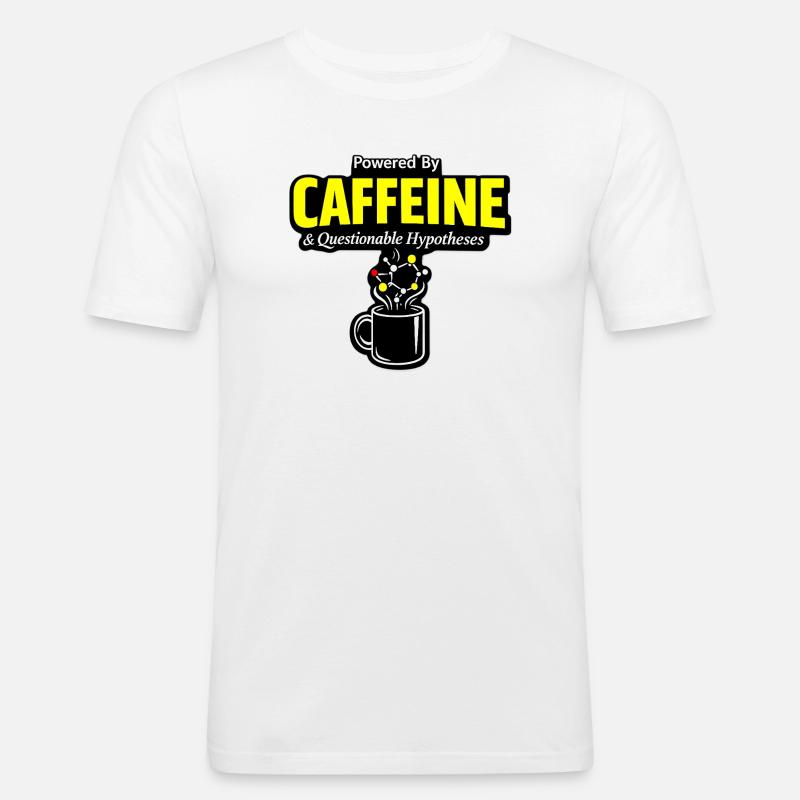 Kaffeechemie: Koffein Molekül Becher - Männer Slim Fit T-Shirt - Weiß