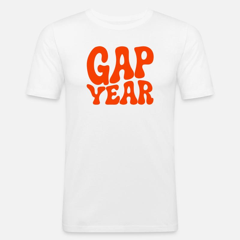 Gap Year - Männer Slim Fit T-Shirt - Weiß