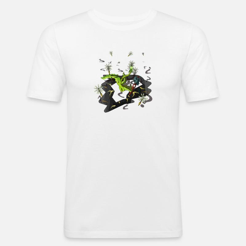 BLEW - Männer Slim Fit T-Shirt - Weiß