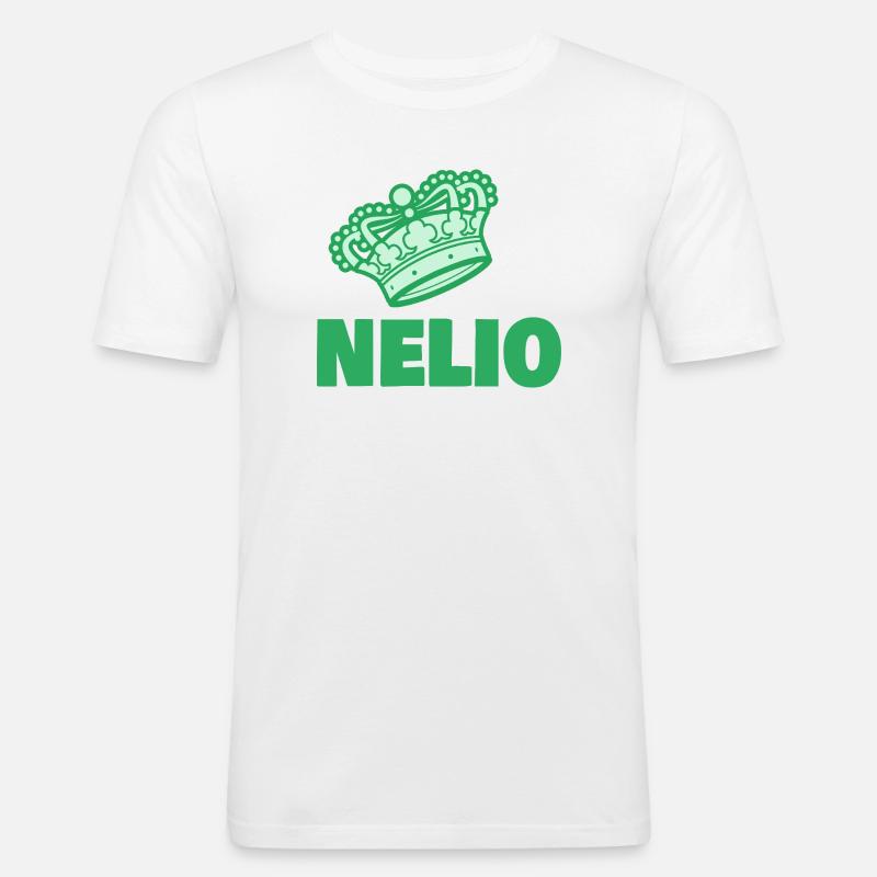 Nelio als Koenig - Männer Slim Fit T-Shirt - Weiß