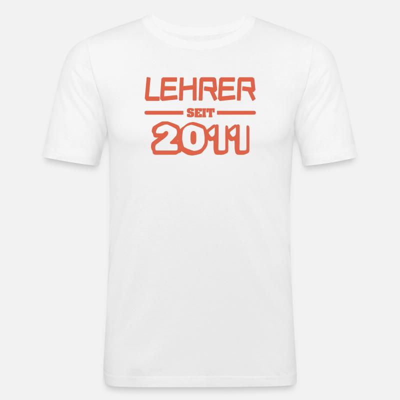 Lehrer 2011 - Männer Slim Fit T-Shirt - Weiß