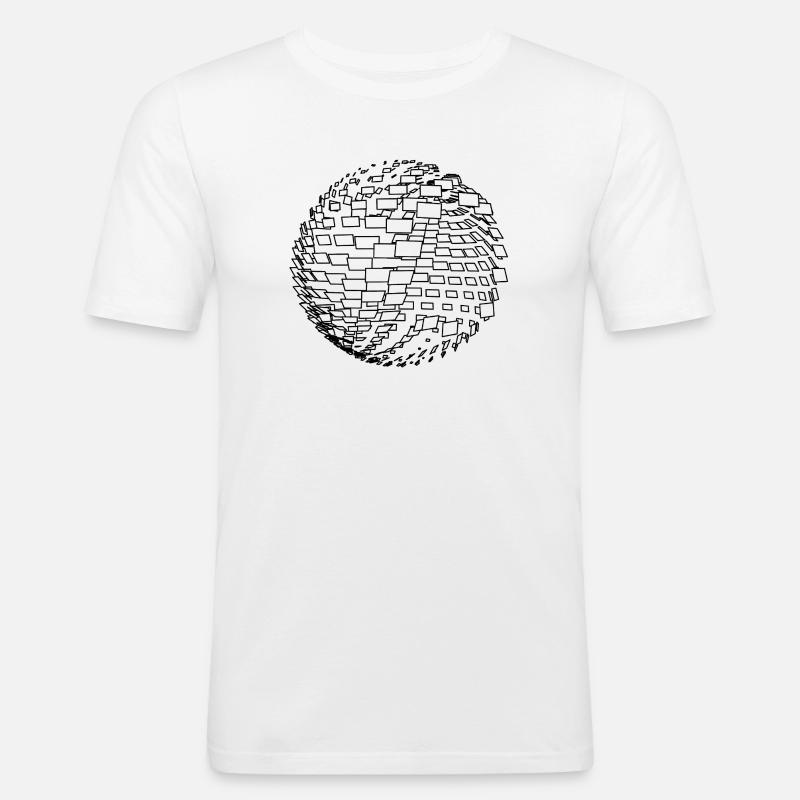 Parametric Sphere - Men's Slim Fit T-Shirt - white