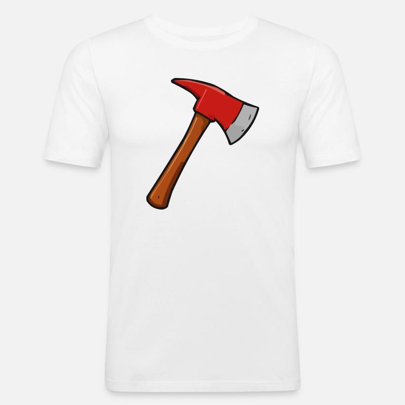 axt - Männer Slim Fit T-Shirt - Weiß