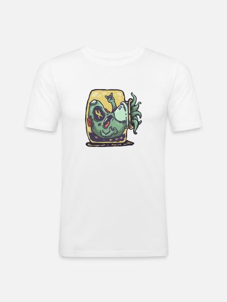 Alieno-Avocado im Toaster - Männer Slim Fit T-Shirt - Weiß
