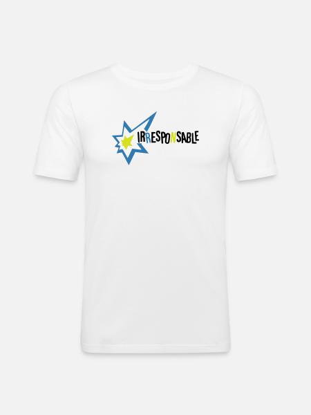 Irresponsable - T-shirt près du corps Homme - blanc