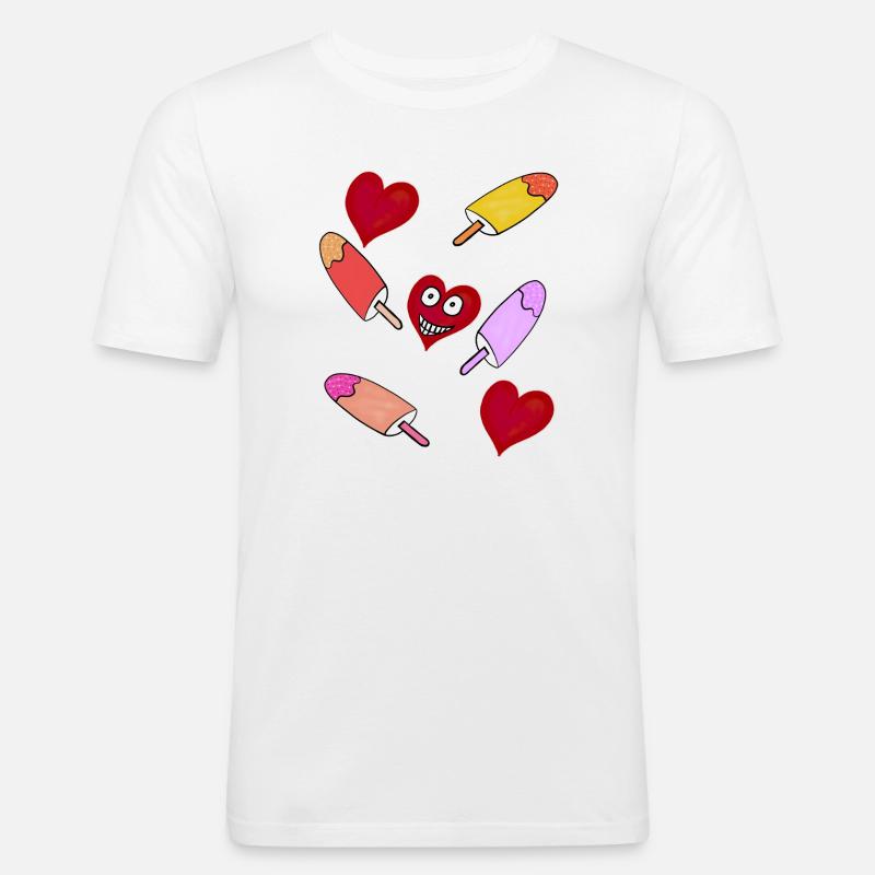 Eis Eiskrem Eiscreme Kinder - Männer Slim Fit T-Shirt - Weiß
