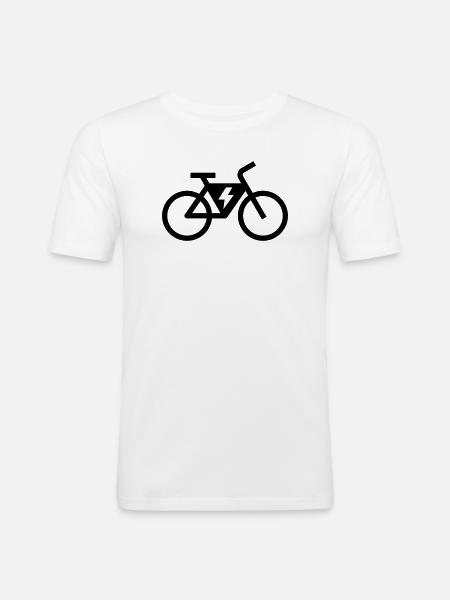 E-bike, E-Biker, Fahrradtour - Männer Slim Fit T-Shirt - Weiß