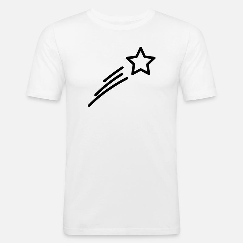 Sternschnuppe - Männer Slim Fit T-Shirt - Weiß