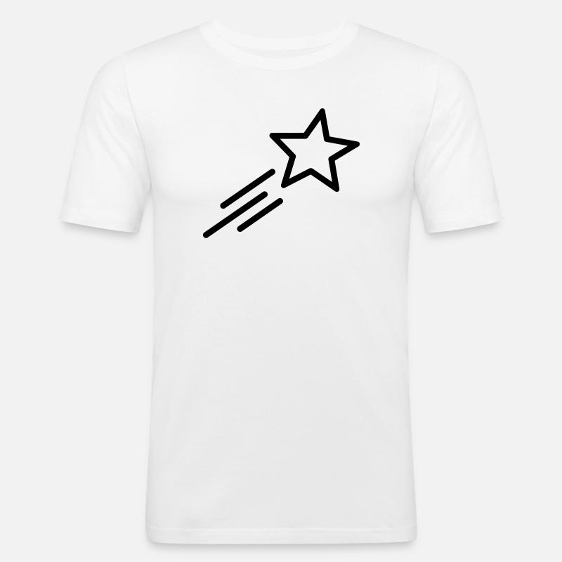 Sternschnuppe - Männer Slim Fit T-Shirt - Weiß