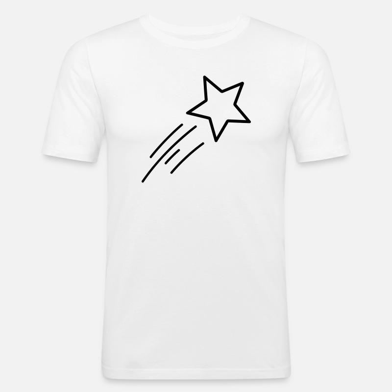 Sternschnuppe - Männer Slim Fit T-Shirt - Weiß
